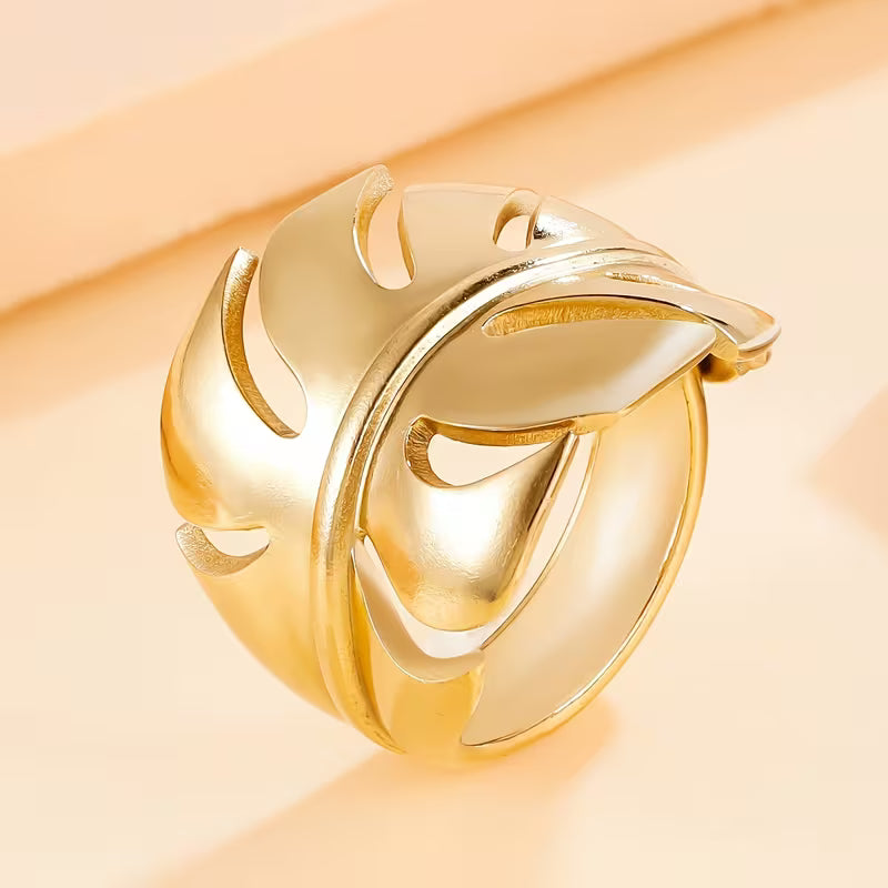 Anello a foglia di Monstera