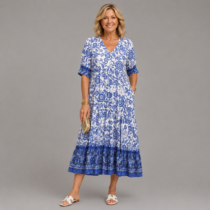 Keisha | Elegante floreale con scollo a V