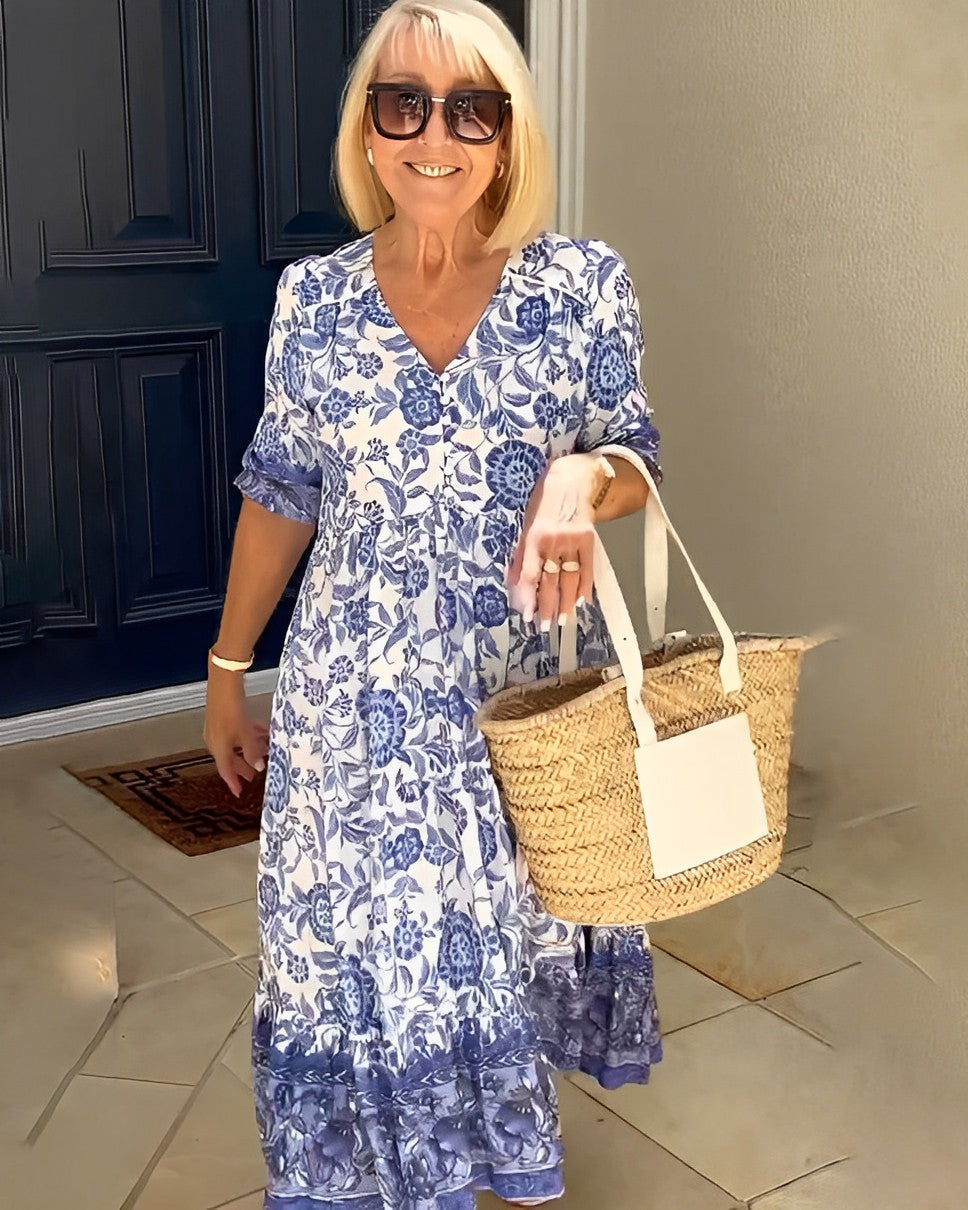 Keisha | Elegante floreale con scollo a V