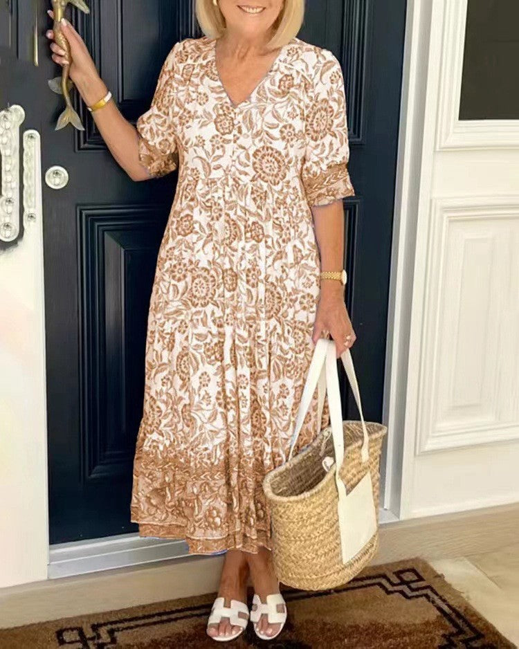 Keisha | Elegante floreale con scollo a V