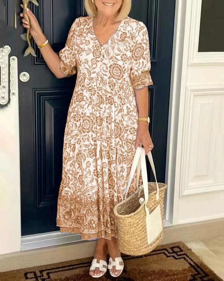 Keisha | Elegante floreale con scollo a V