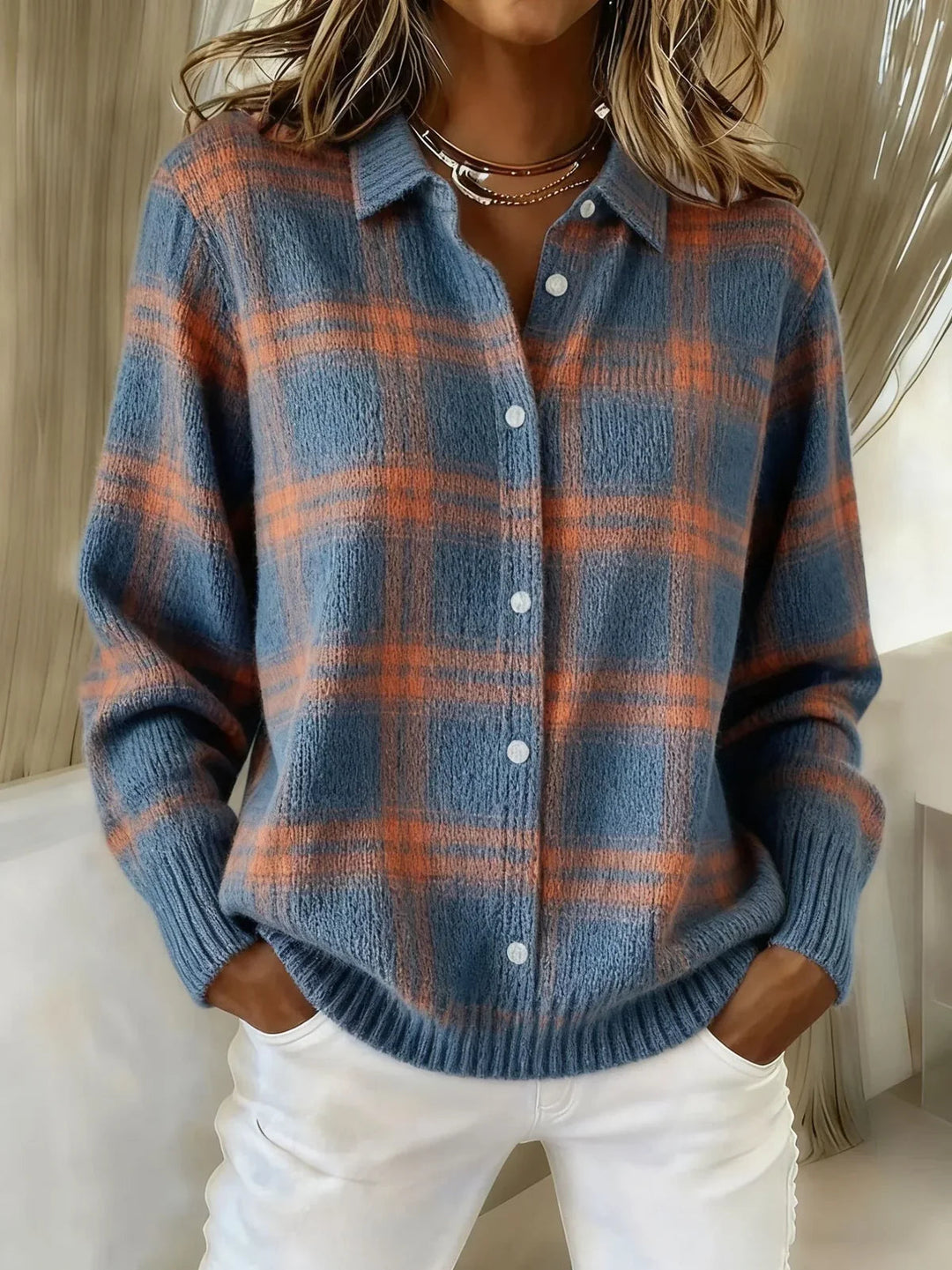 Camille | Cardigan a quadri