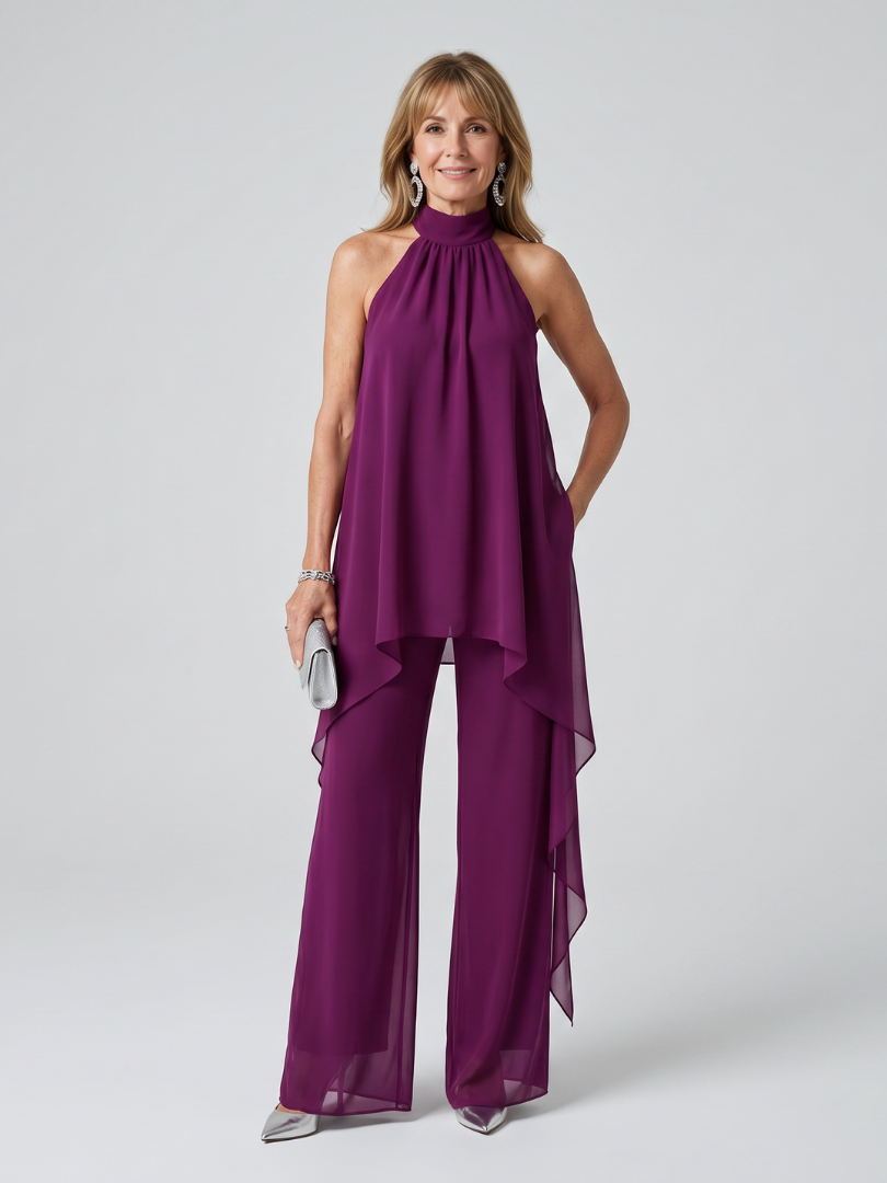Bearim | Set tunica asimmetrica con scollo a halter