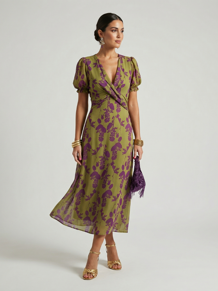 Virel | Vestito midi floreale dal taglio rilassato