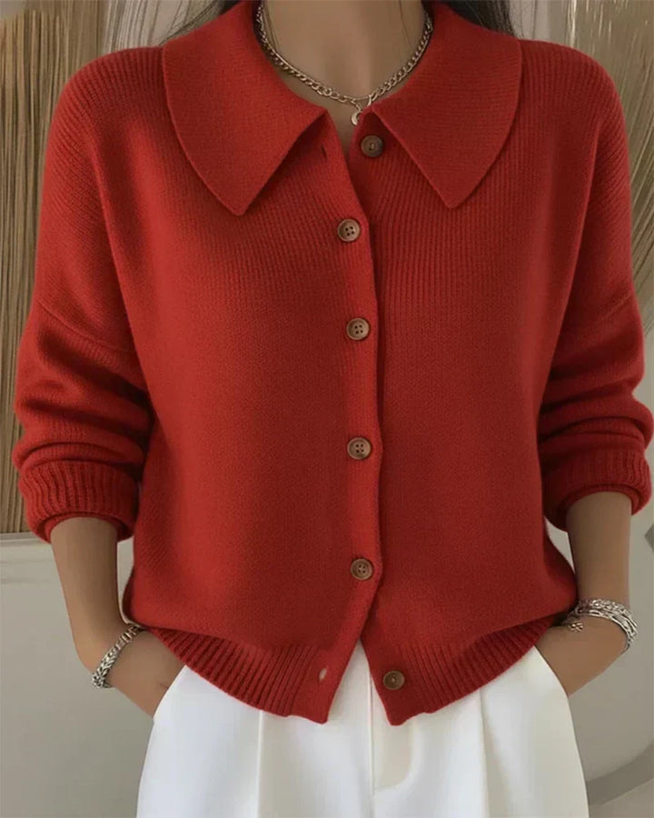 Vespera | Cardigan con colletto a bottoni