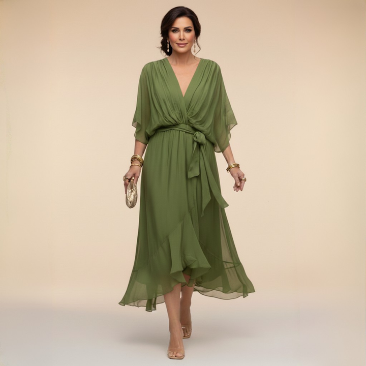 Monica | vestito con scollo a V