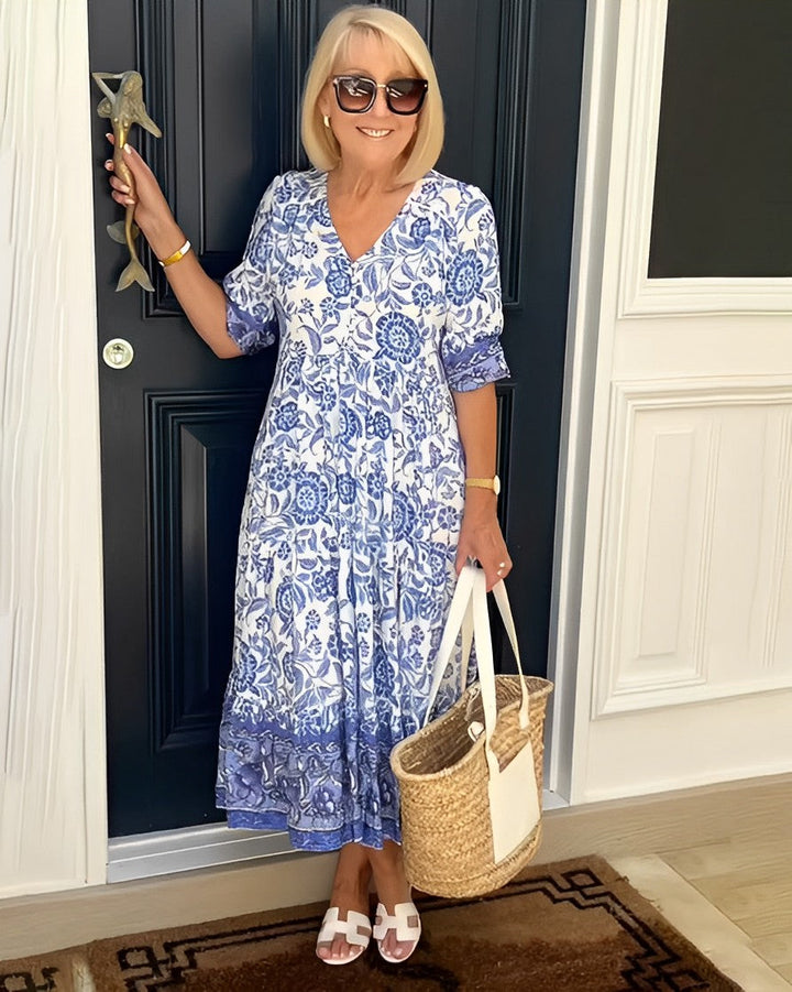 Keisha | Elegante floreale con scollo a V