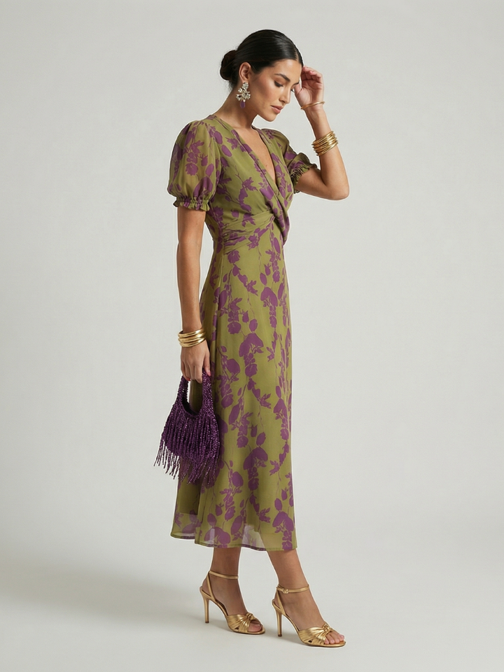 Virel | Vestito midi floreale dal taglio rilassato
