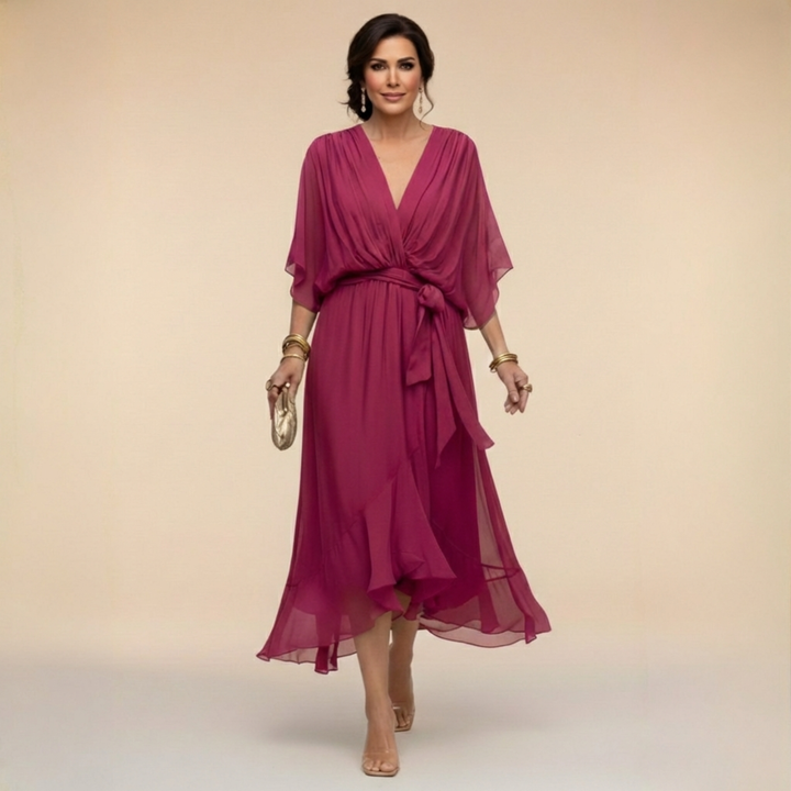 Monica | vestito con scollo a V