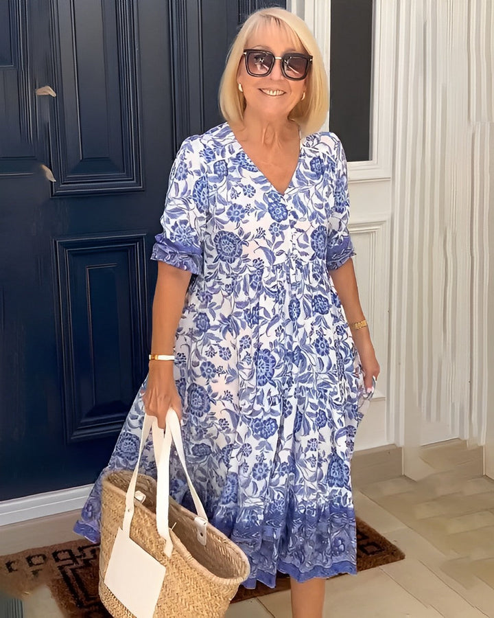 Keisha | Elegante floreale con scollo a V
