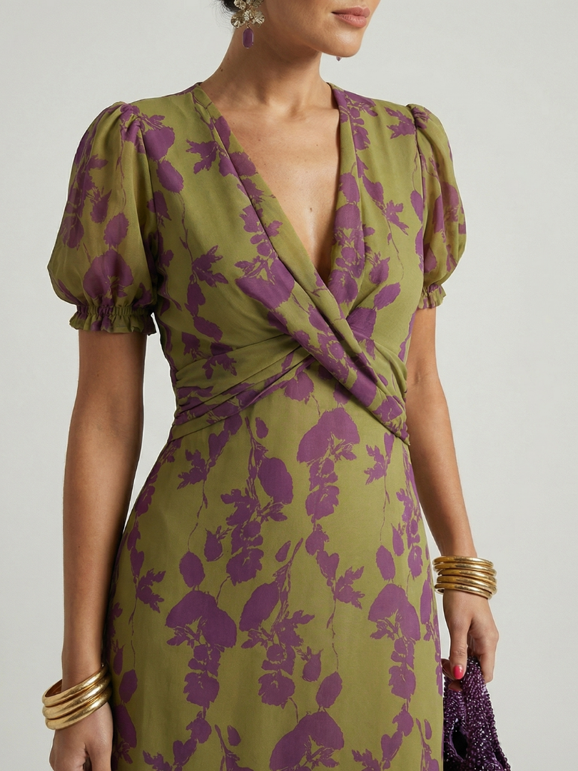 Virel | Vestito midi floreale dal taglio rilassato