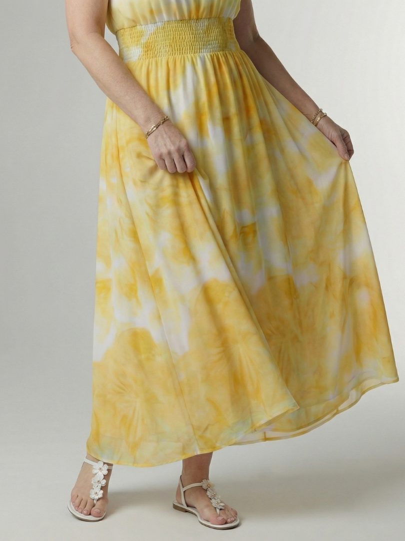 Sylin | Abito midi con scollo a halterneck e arricciature