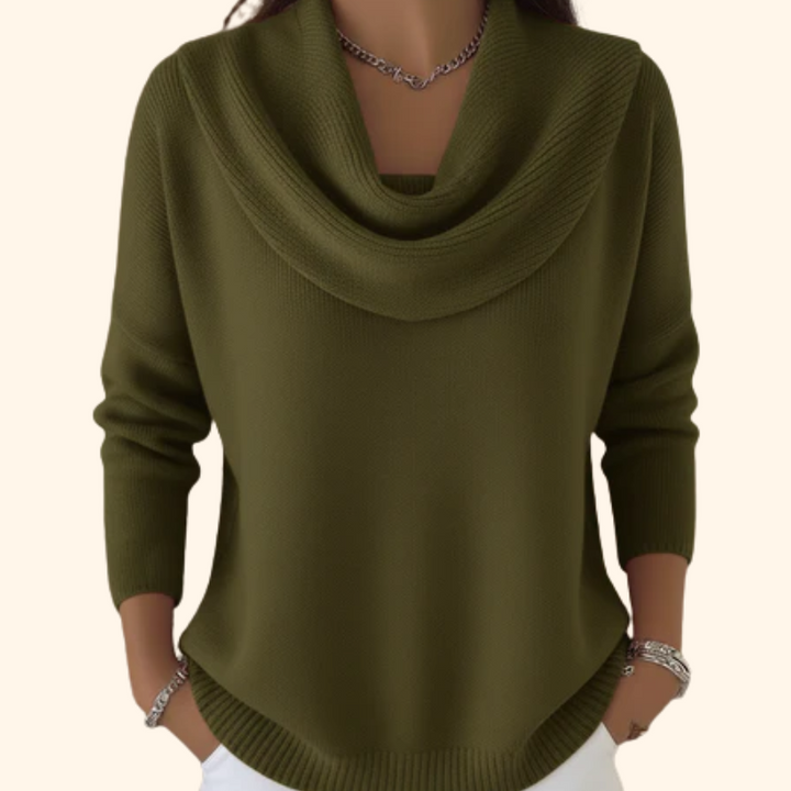Juliette | Maglione con collo a drappeggio