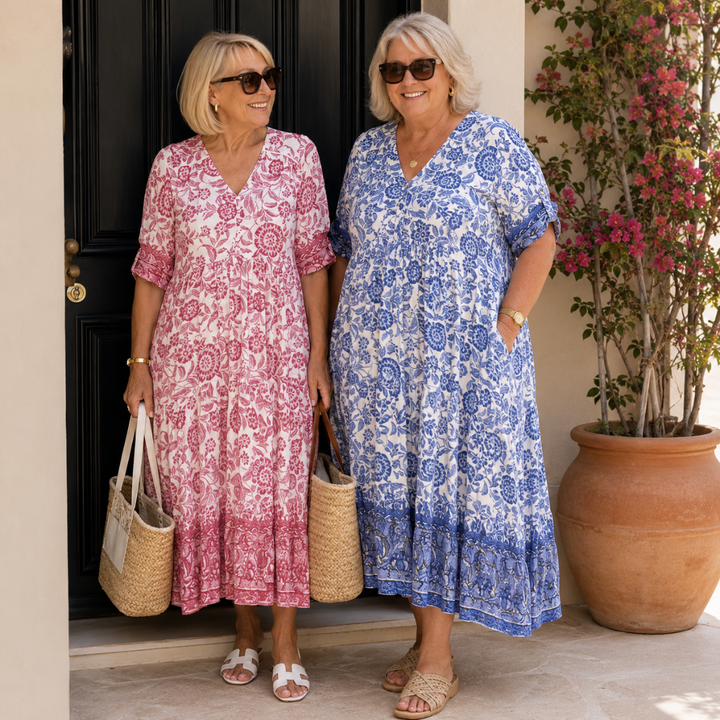 Keisha | Elegante floreale con scollo a V