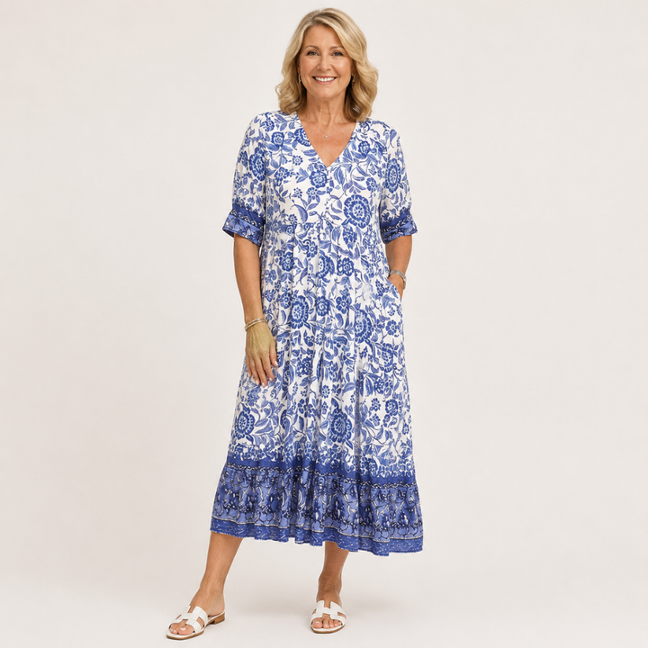 Keisha | Elegante floreale con scollo a V