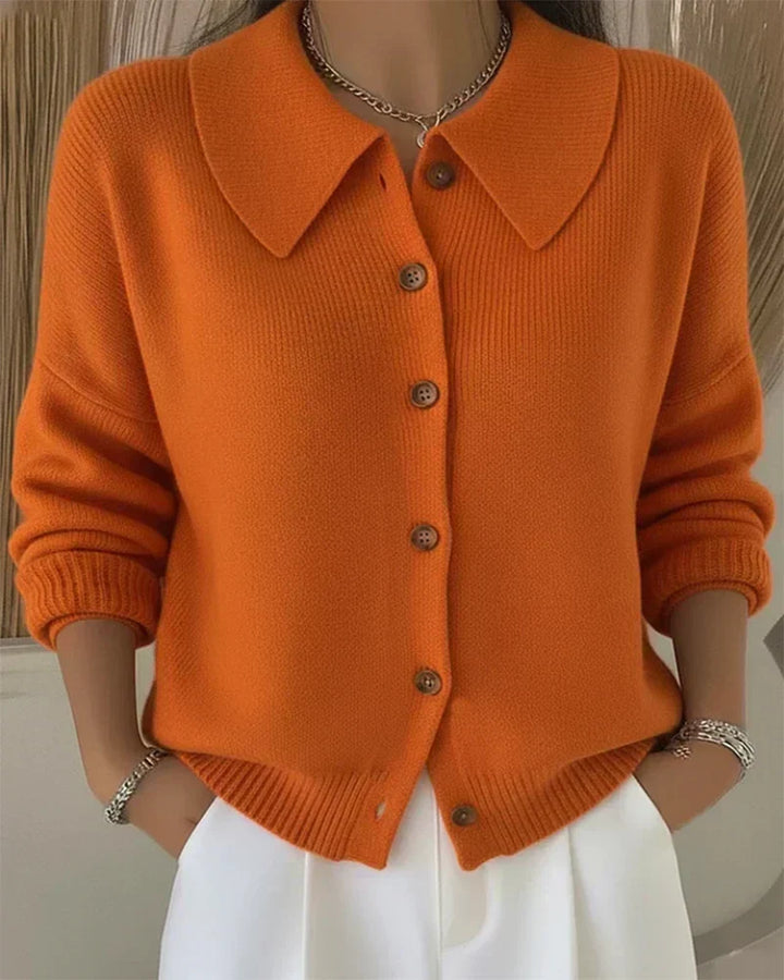 Vespera | Cardigan con colletto a bottoni