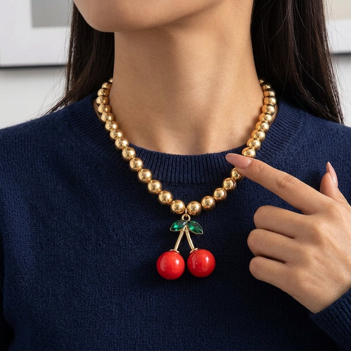 Collana a goccia di ciliegia