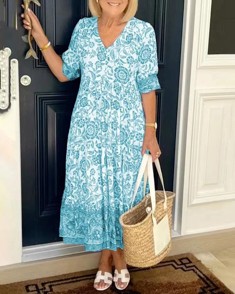 Keisha | Elegante floreale con scollo a V