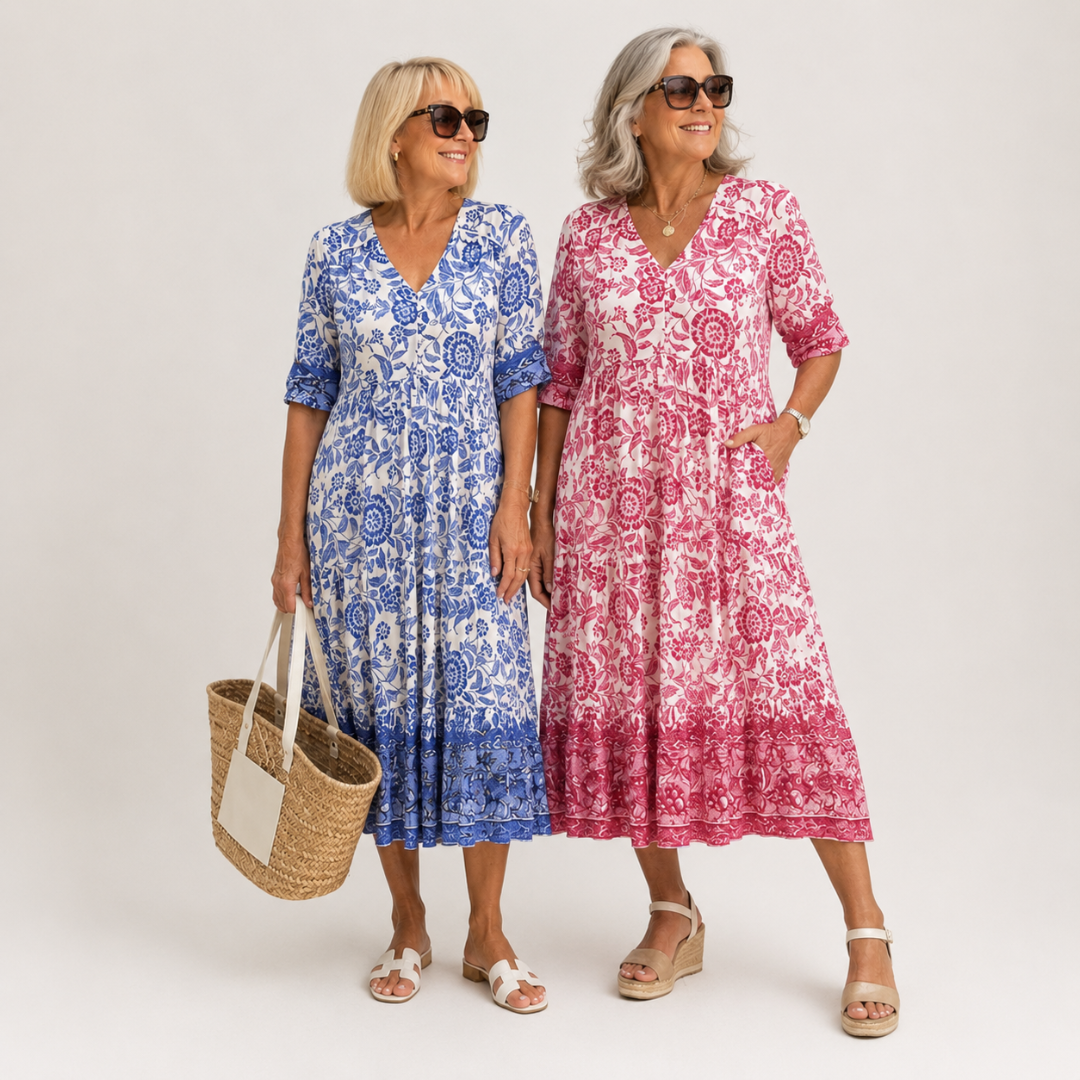 Keisha | Elegante floreale con scollo a V