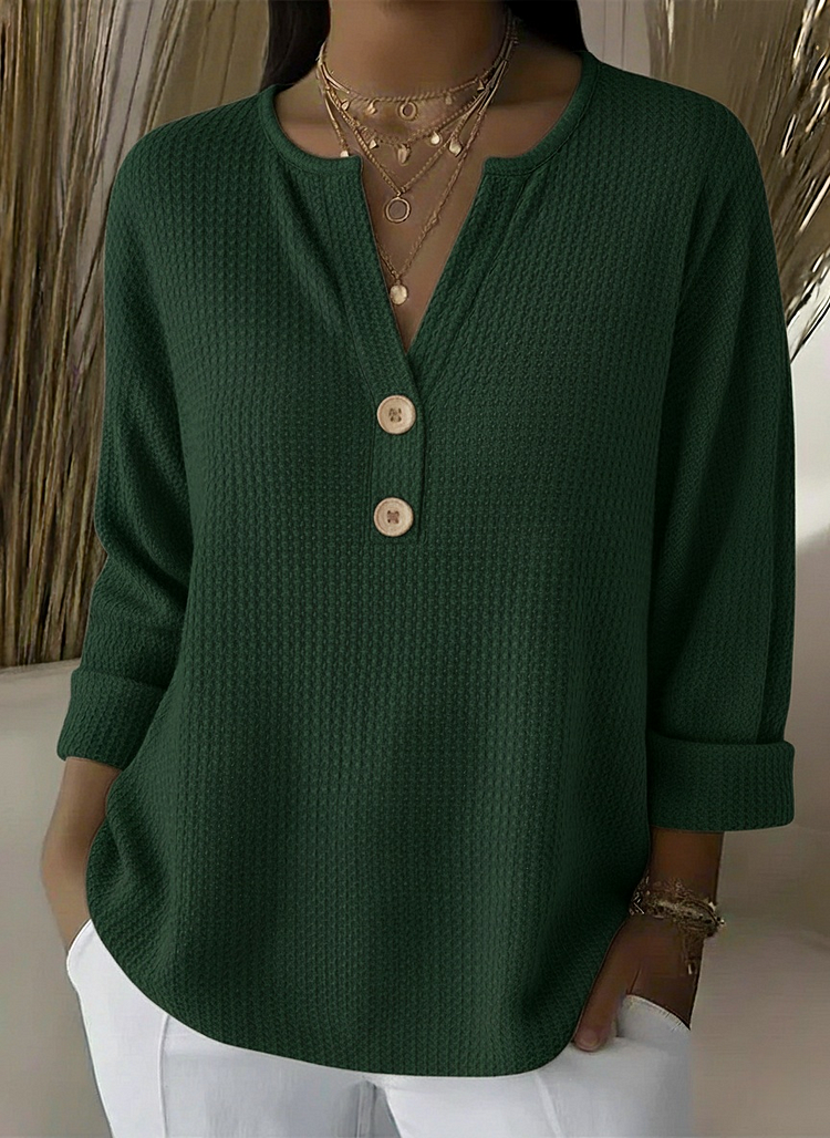 Lucinda | Top Henley con bottoni