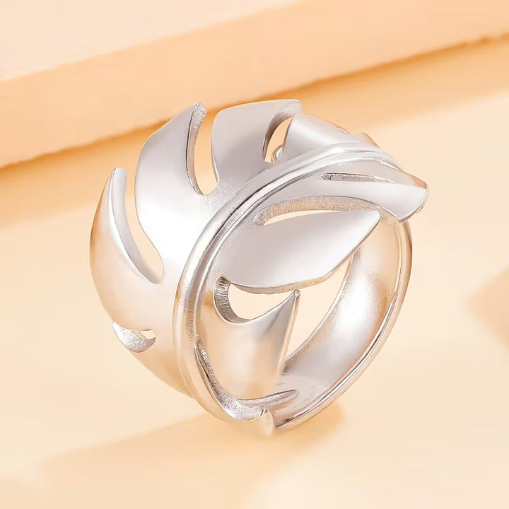 Anello a foglia di Monstera