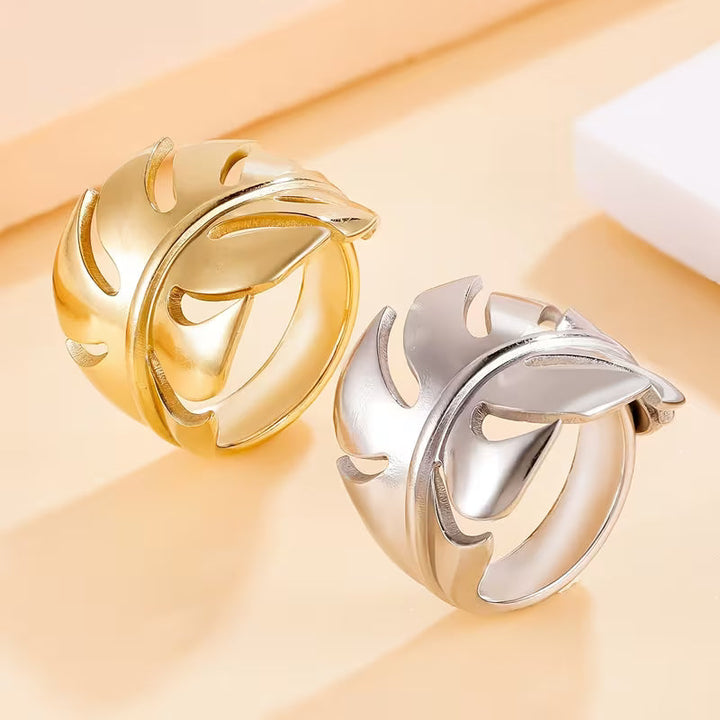 Anello a foglia di Monstera