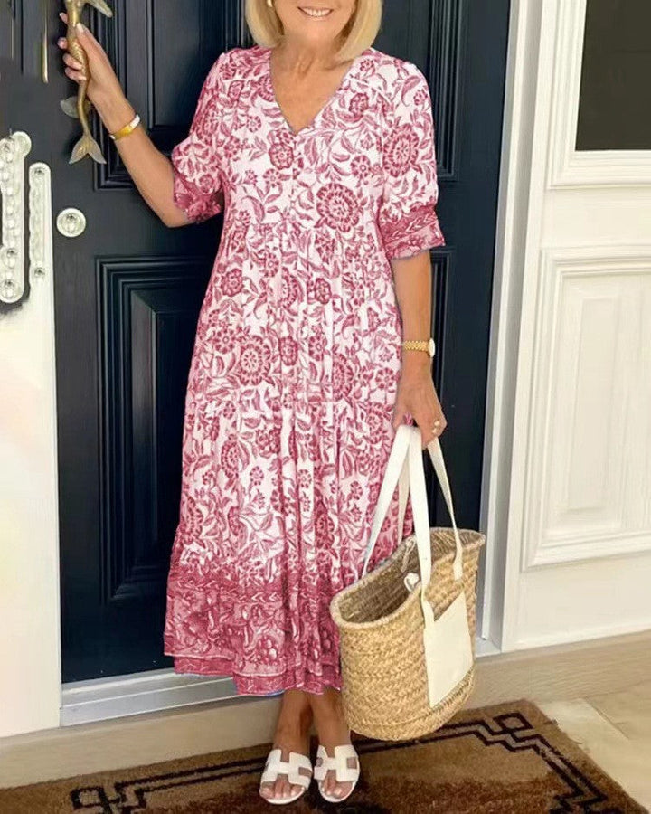 Keisha | Elegante floreale con scollo a V