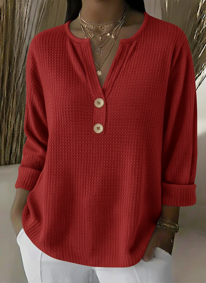 Lucinda | Top Henley con bottoni