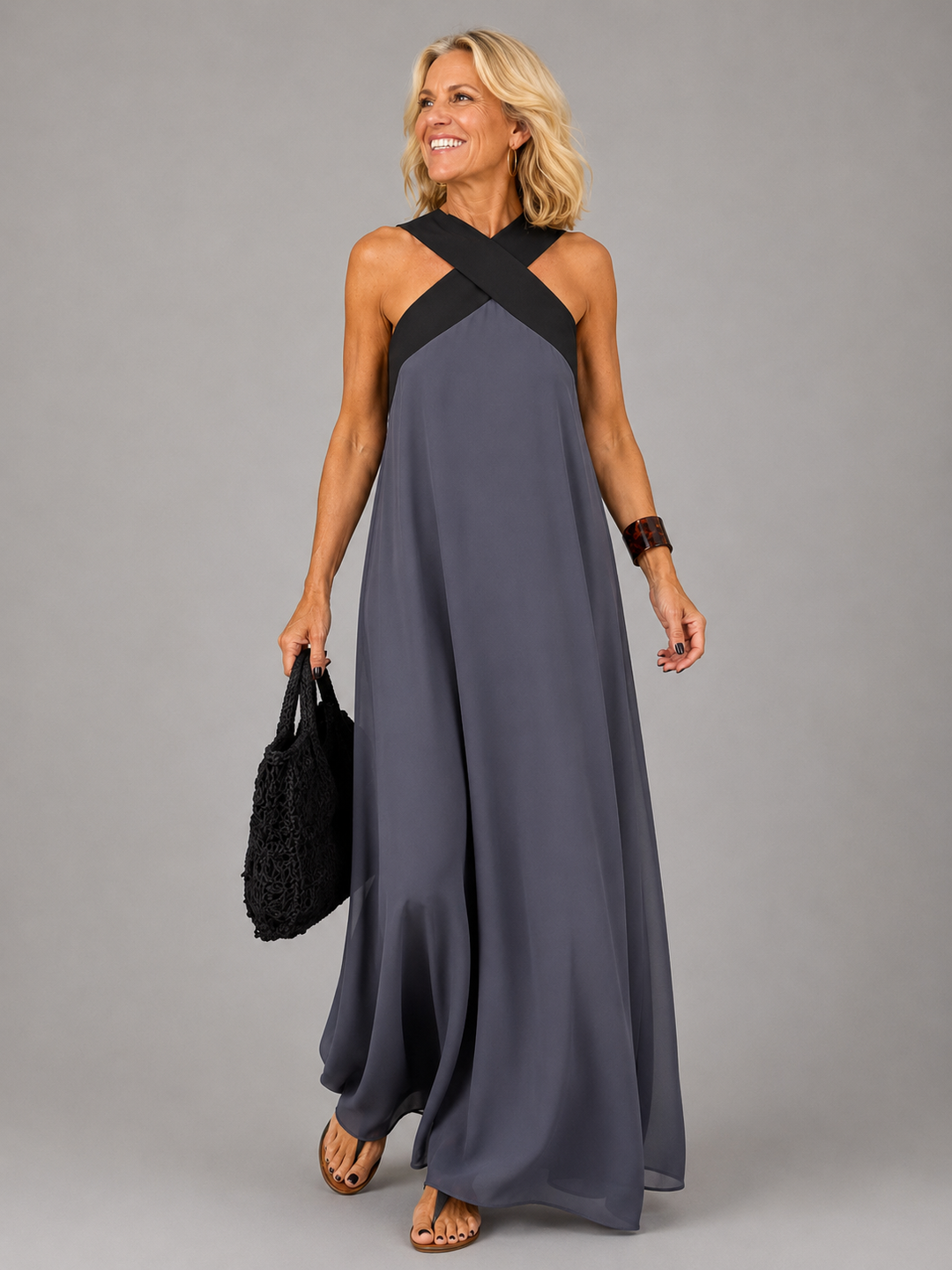 Velora | Abito lungo elegante a incrocio