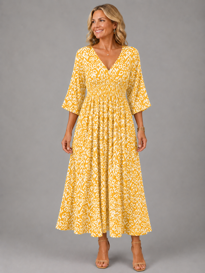Althea | Abito midi bohemiano dal taglio fluido