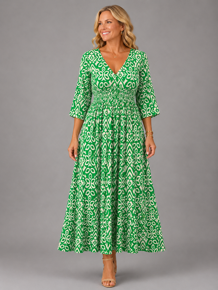 Althea | Abito midi bohemiano dal taglio fluido
