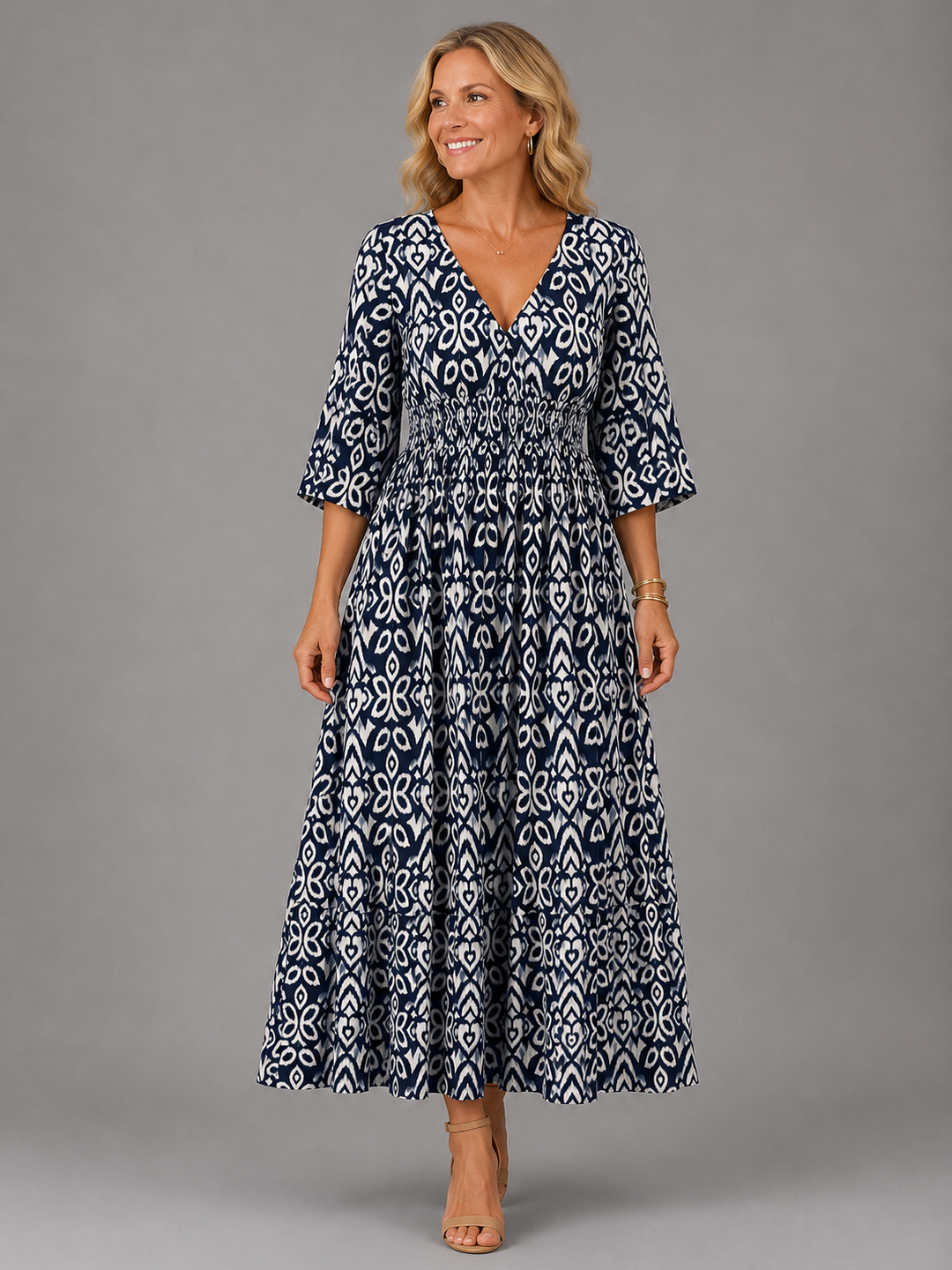 Althea | Abito midi bohemiano dal taglio fluido
