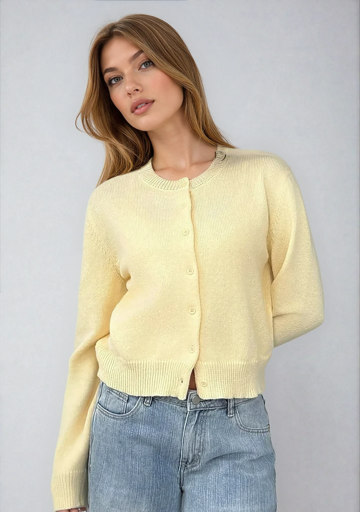 Nives | Cardigan classico con bottoni