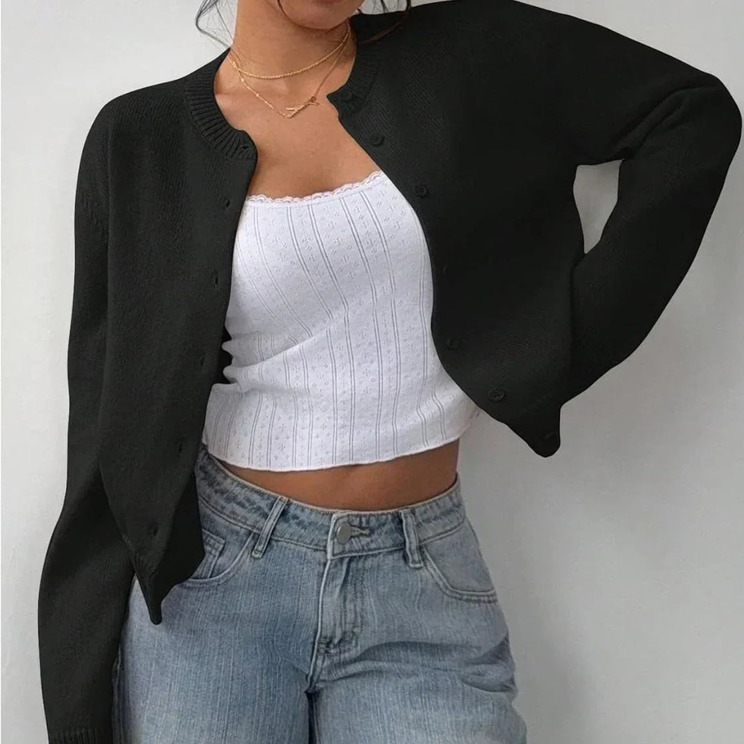 Nives | Cardigan classico con bottoni