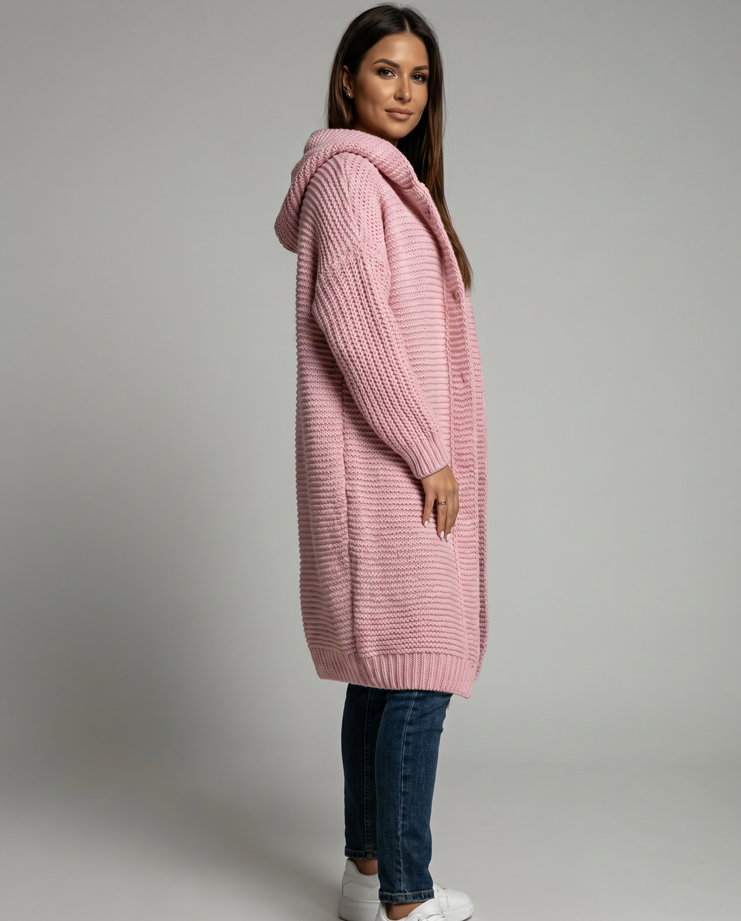 Cloe | Cardigan oversize con cappuccio