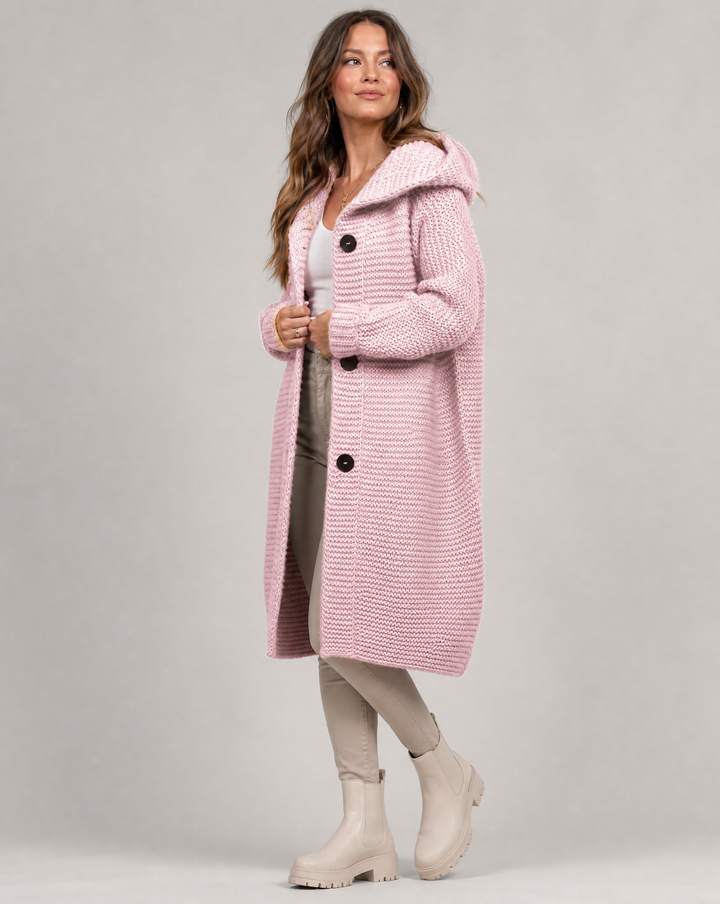 Cloe | Cardigan oversize con cappuccio