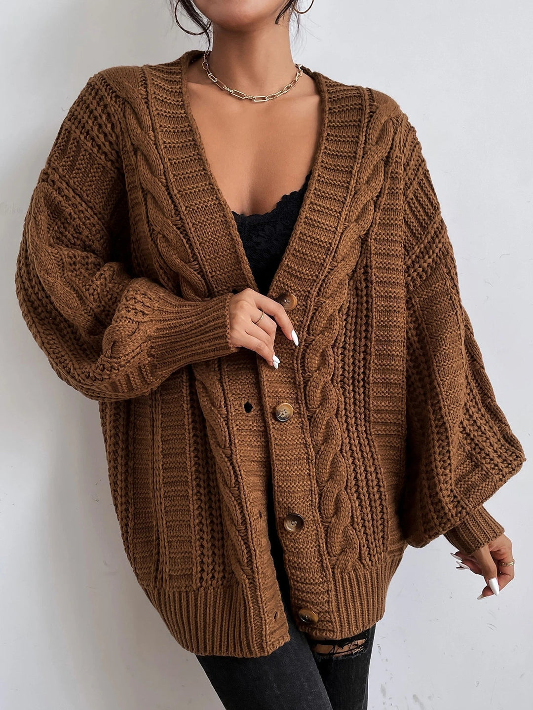 Fiammetta | Cardigan oversize a trecce