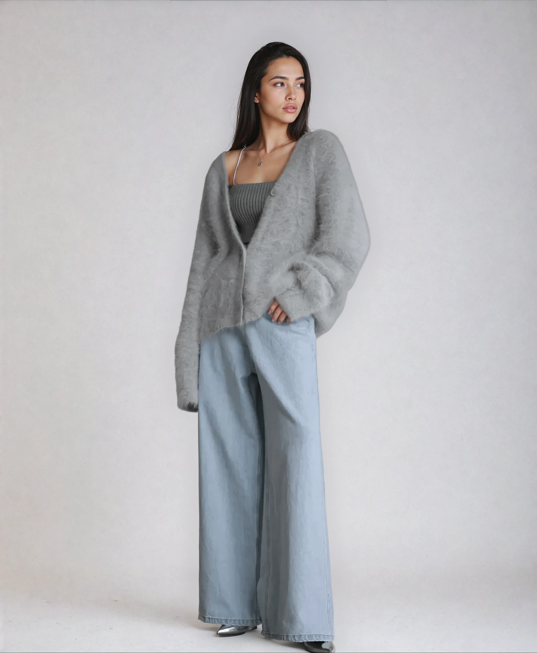 Serafina | Cardigan morbido con scollo a V profondo