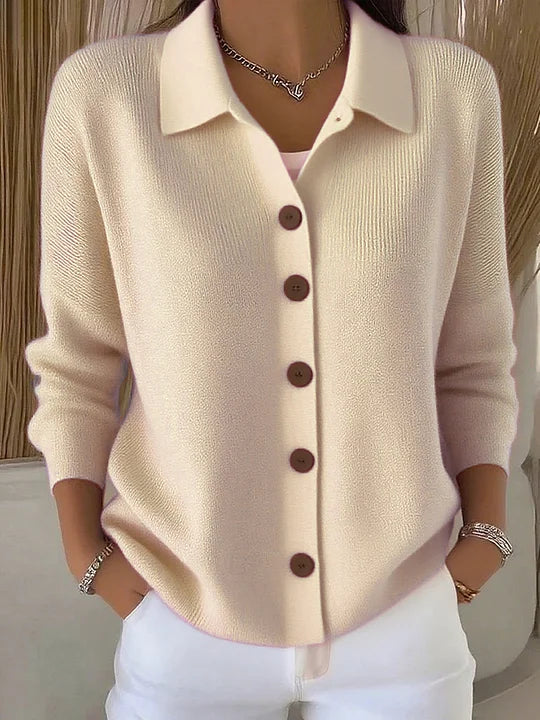 Josephine | Cardigan con colletto e bottoni frontali