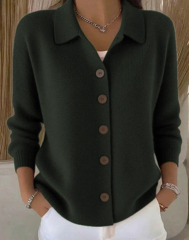 Josephine | Cardigan con colletto e bottoni frontali