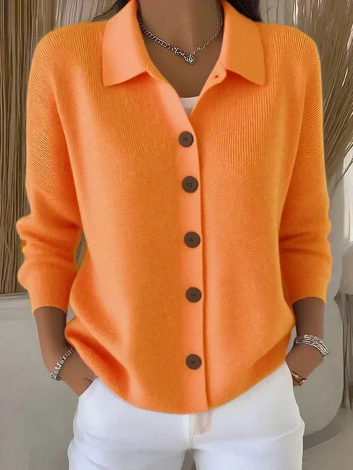 Josephine | Cardigan con colletto e bottoni frontali