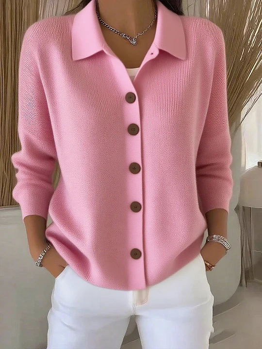Josephine | Cardigan con colletto e bottoni frontali