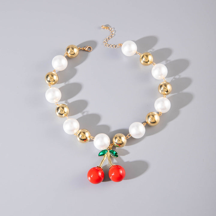 Collana a goccia di ciliegia