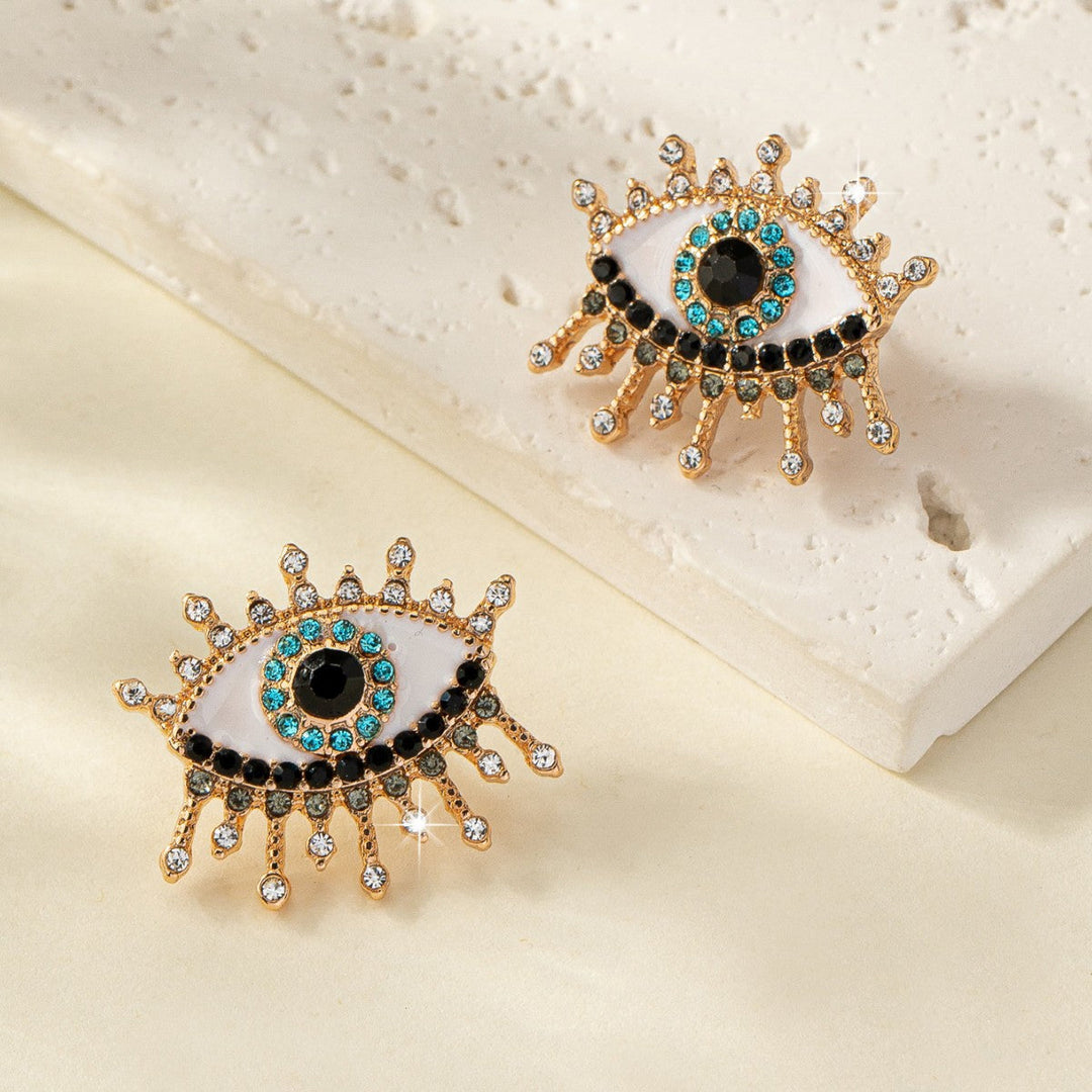 Orecchini con Occhio Turco e Strass