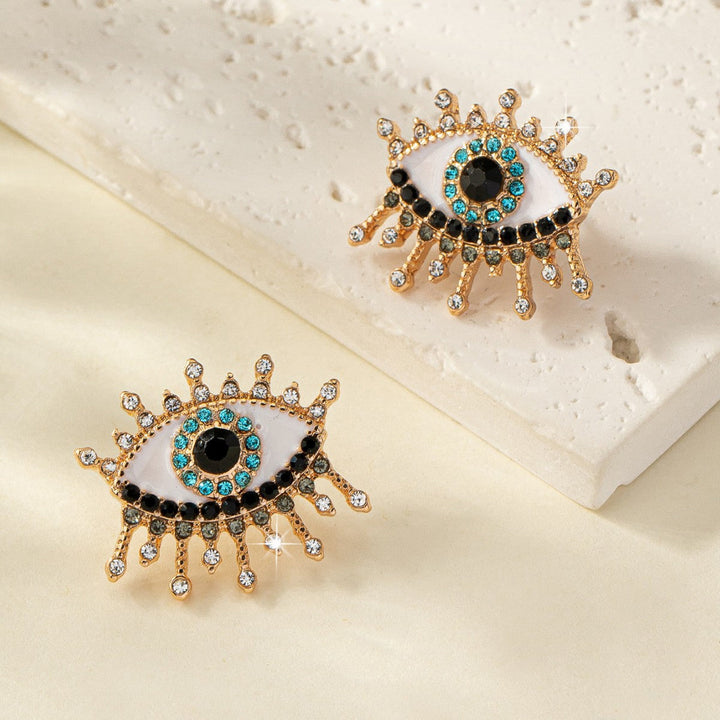Orecchini con Occhio Turco e Strass