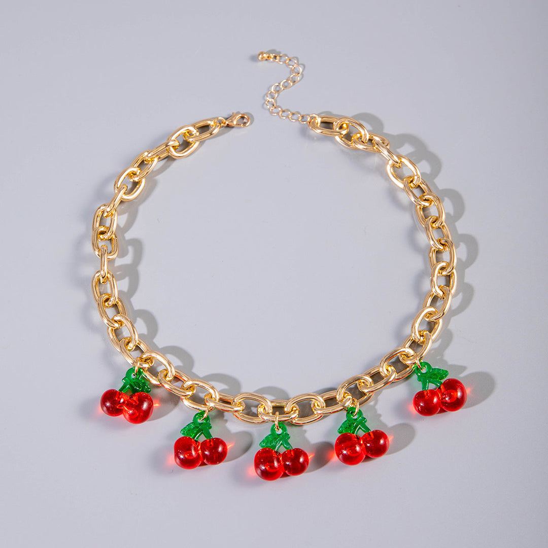 Collana a goccia di ciliegia
