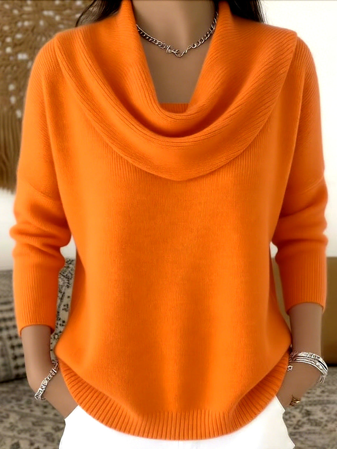 Juliette | Maglione con collo a drappeggio