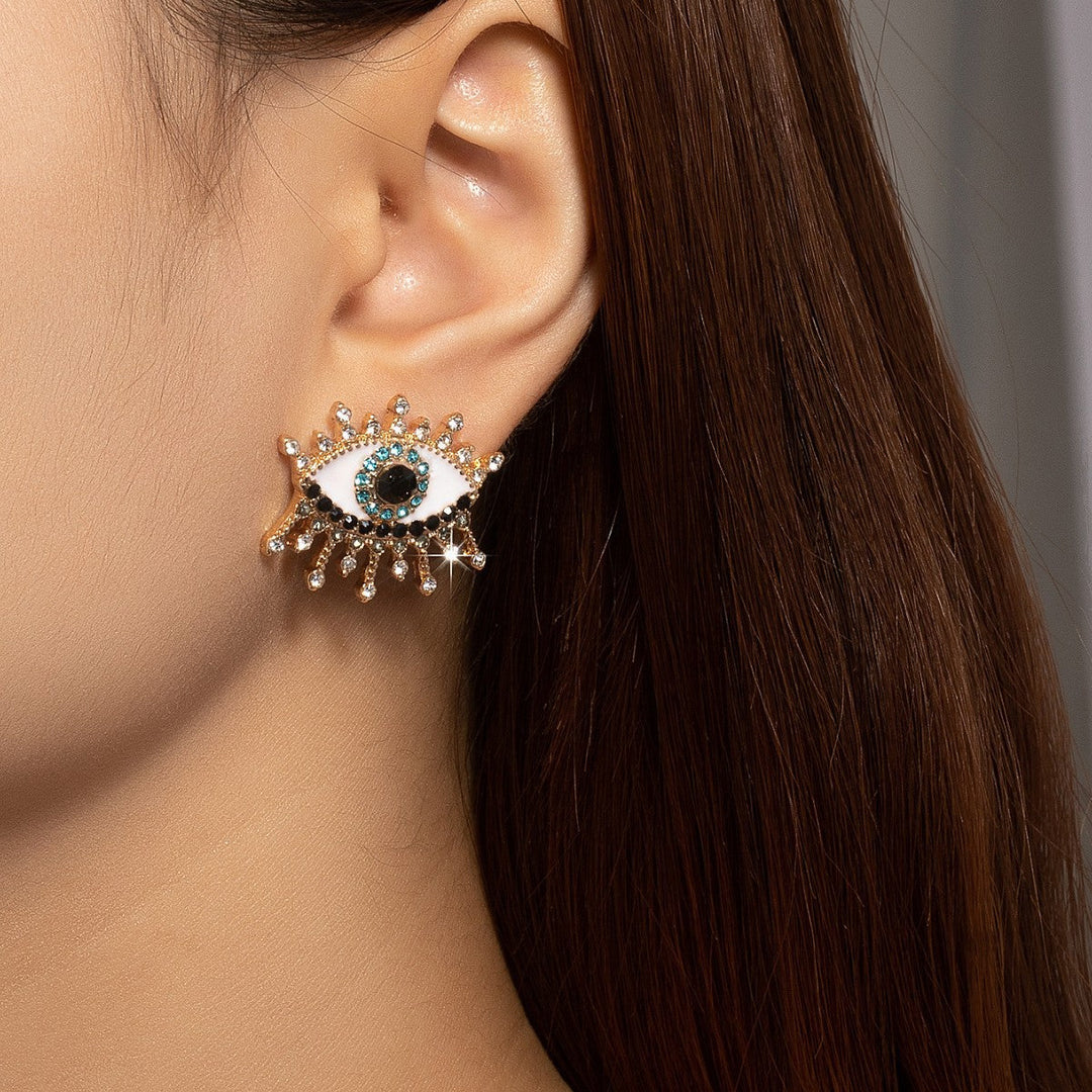 Orecchini con Occhio Turco e Strass