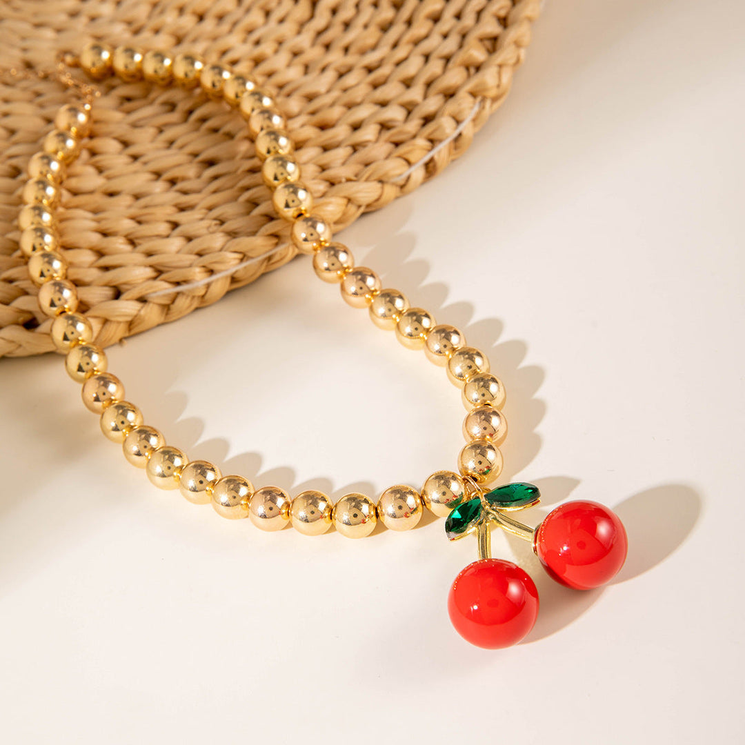 Collana a goccia di ciliegia