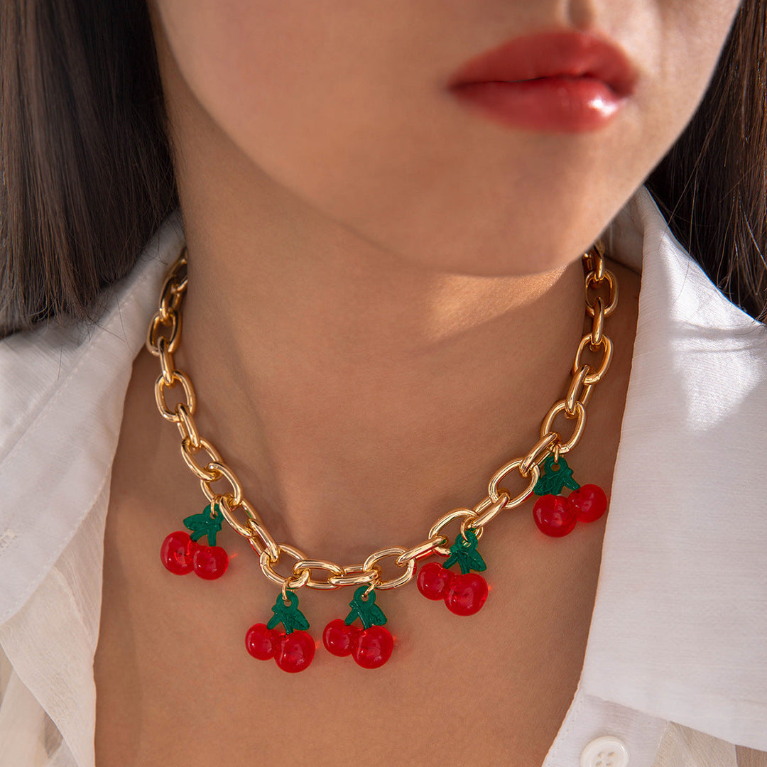 Collana a goccia di ciliegia